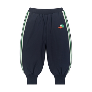 马拉丁童装儿童裤子冬装新款男小童织带拼接趣味立体设计羽绒裤