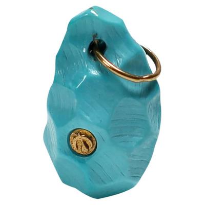 信誉公子原矿绿松石无相K金吊坠