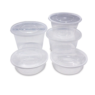 一次性圆形长方形美式凸盖餐盒加厚商用外卖塑料快餐盒