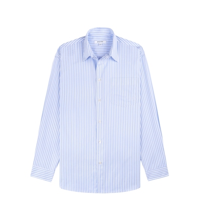 [明星同款]Sporty&Rich Riding系列女士经典通勤条纹衬衫短裤套装