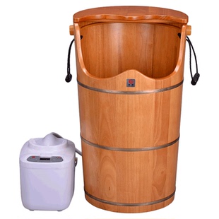 木风泡脚桶木桶家用过膝盖熏蒸桶加高蒸脚桶蒸汽汗蒸桶橡木高深桶