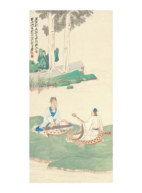 张大千拨沅图人物画国画