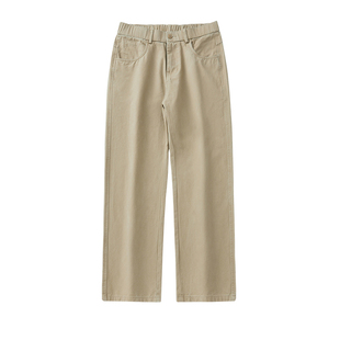 班尼路休闲裤男士春季春季新款宽松纯棉百搭高街阔腿直筒长裤子YS