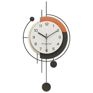 极简艺术钟表挂钟客厅2026新款现代简约网红轻奢风大气时钟高级感