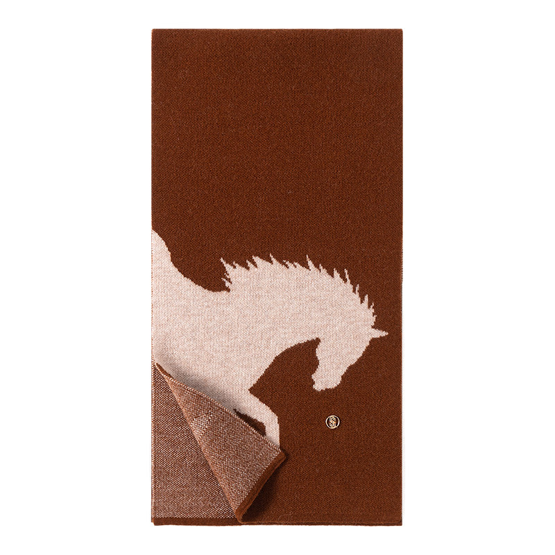 上海故事加厚100%羊毛针织围巾