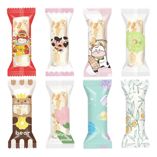 展艺牛轧糖纸包装袋机封自粘雪花酥太妃糖糖果通用糖纸网红饼干