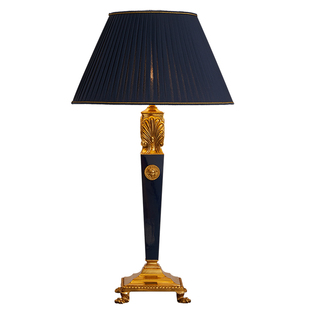 法式轻奢复古全铜台灯欧式别墅古典书房卧室床头灯客厅灯具脱蜡铜