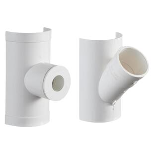 UPVC水管配件开口三通补漏半片75排水室外活接管道110变50管接头