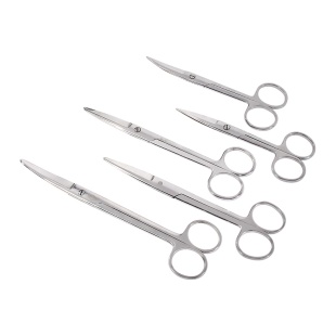 医用不锈钢剪刀弯头直尖头加厚手术剪大小号护士拆线剪美容眼科剪