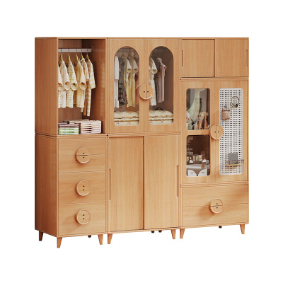 儿童衣柜自由组合收纳柜多功能小户型置物储物小衣柜床尾夹缝衣橱