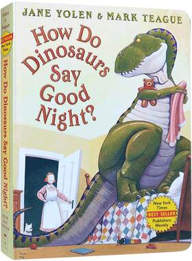 英文原版家有恐龙系列How Do Dinosaurs Say Goodnight? 恐龙是怎么说晚安的Owl Moon 月下看猫头鹰行为习惯养成3-6岁吴敏兰廖彩杏