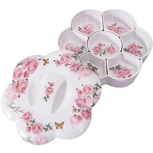 欧式干果盒分格带盖坚果盒糖果盒瓜子盘干果盘客厅创意家用零食盘