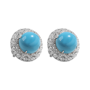 薇拉蒂S925纯银绿松石耳环女2025年新款高级感小众耳钉养耳洞耳饰