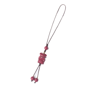 原矿朱砂十二生肖紫金砂手机链 牛本命年挂件绳 转运珠吊坠钥匙扣