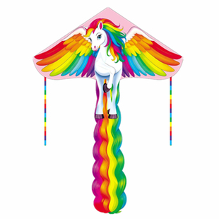 儿童成人新款风筝大全彩虹马独角兽翅膀小风筝大人卡通微风易飞