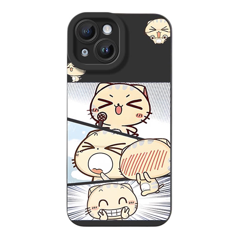 iPhone14可爱华为PURA90卡通苹果13创意小米17MAX软VIVOIQOO15适用16PLUS瞳眼12ProMax手机壳害羞cc猫荣耀600