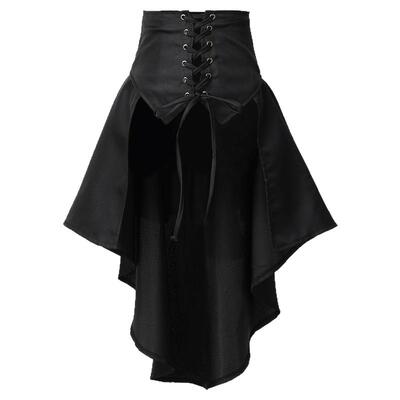 前短后长裙不规则燕尾裙