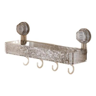 水波纹吸盘置物架子卫生间壁挂式