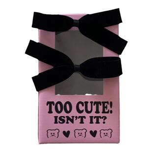 现货Sunup_Q韩国ins 可爱俏皮黑色丝绒不规则蝴蝶结鸭嘴夹侧边夹