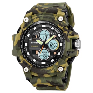 skmei时刻美手表时尚多功能电子表男士运动防水计时电子手表