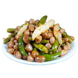 琥珀花生咸菜即食花生米地环小辣椒东北酱菜下饭菜8斤商用批发