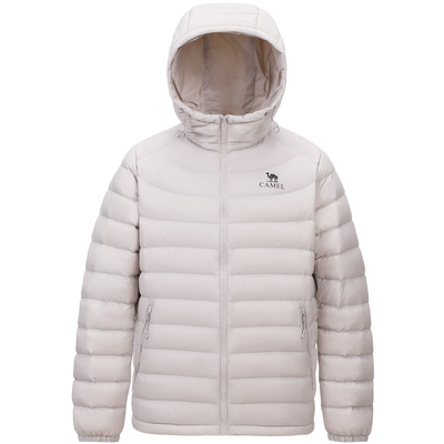 骆驼火焰轻薄羽绒服女秋冬2026新款鸭绒连帽短款保暖排骨服外套女