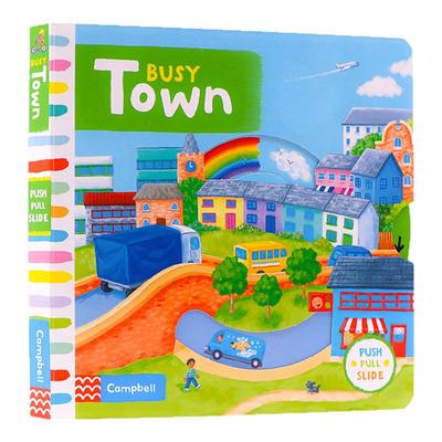 英文原版绘本 Busy Town 繁忙的城镇 幼儿童启蒙绘本图画书 机关操作活动纸板玩具书 学前教育英语读物 亲子阅读Busy系列2-6岁