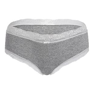 「LA」暖宫奶芙裤｜黑科技系列*舒适棉中腰软糯蕾丝磨毛三角内裤