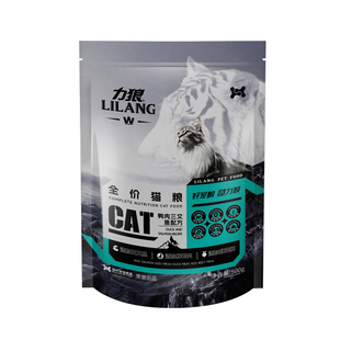 力狼猫粮500g3斤5斤10斤牛肉味鱼肉味幼猫成猫增肥发腮原装10kg