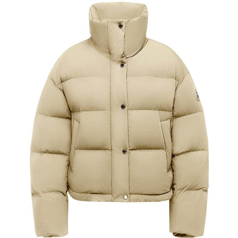 波司登新款冬季羽绒服女士短款宽松立领亲肤抗皱舒适生活2.0