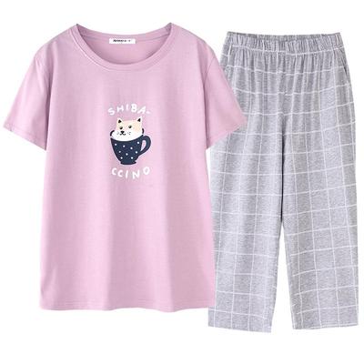 新一步夏季纯棉短袖可外穿家居服