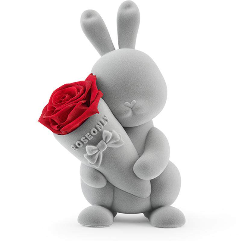 ROSEONLY诺誓永生花甜心兔玫瑰礼盒生日情人节送女友礼物真花摆件