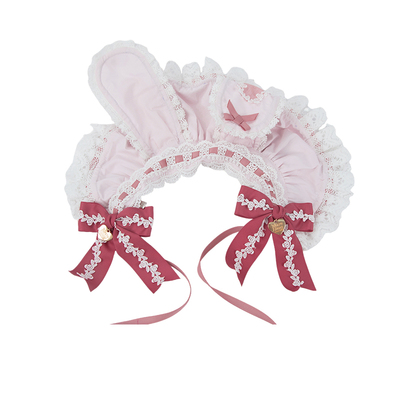 粉色蝴蝶结小兔Lolita原创手作kc