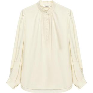 播倪妮同款木耳边衬衫女商场同款春秋可露丽长袖衬衣BDR1HD0068