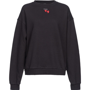 PINKO女士爱心刺绣长袖卫衣102199A1TM