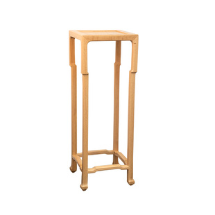 新中式实木花几白腊木置物花架轻奢客厅落地式胡桃色盆景花盆架子