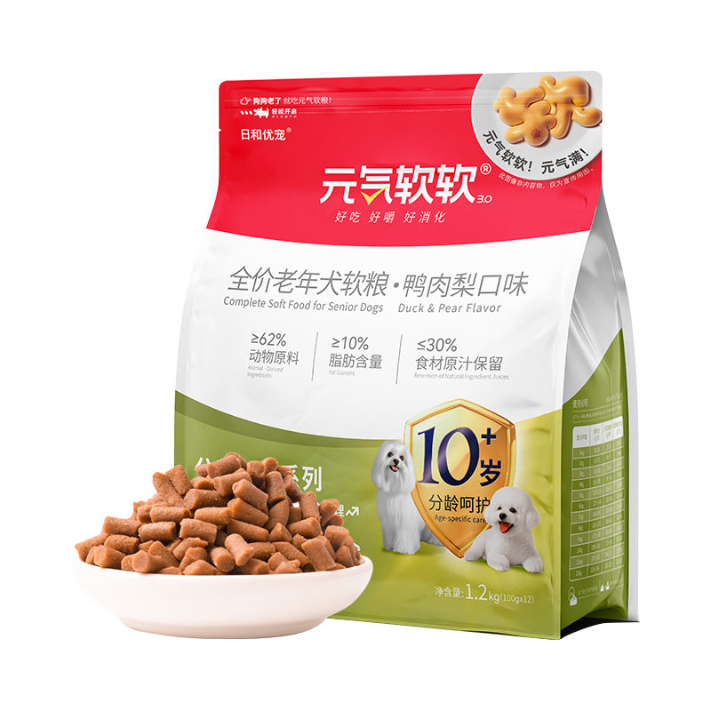 元气软软老年犬鸭肉梨狗粮