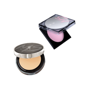 魅师无痕粉底膏定妆膏套组 控油遮瑕持妆无粉感粉饼蜜粉细腻散粉