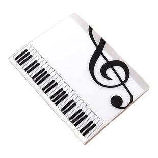 音乐普夹防反光谱夹钢琴书夹子多层乐曲谱歌页夹黑色文件夹合唱团A4钢琴收纳谱夹透明插页歌谱收集册资料册