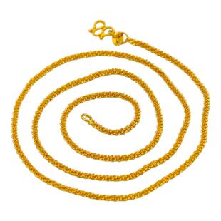 越南沙金项链女正品99仿真黄金纯金色镀金18锁骨细链单链子首饰