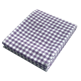 无印色织全棉水洗棉布头格子纯棉布料枕套靠垫床单被罩四件套面料