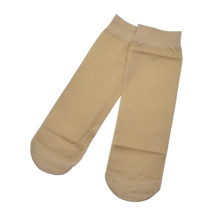 12双 娜娇婷女士短丝袜天鹅绒加长短袜子纯色对对袜12D薄款肤色