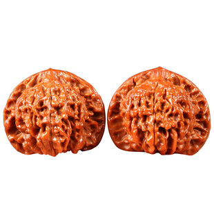 文玩核桃王勇官帽核桃大尺手玩50mm麒麟纹男士盘玩手把件核桃把玩