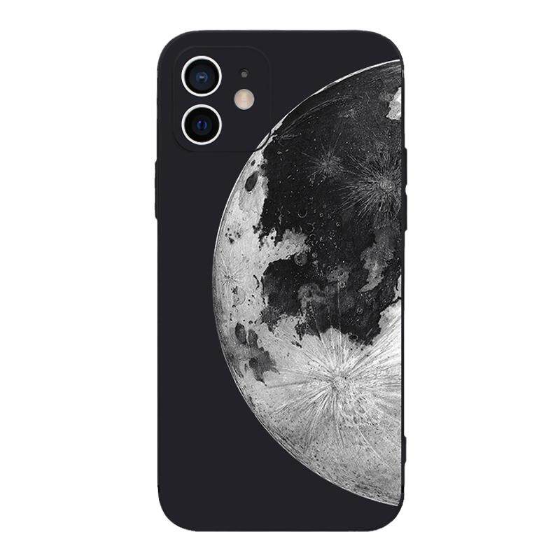 月球适用苹果17promax防摔iphone16简约iphone15磨砂12黑软14手机壳xr保护套14红米K60至尊华