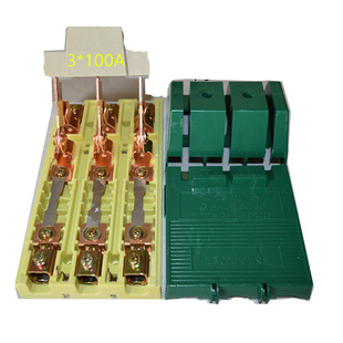 三相闸刀100A开启式负荷开关2相刀闸电源闸刀绿色单投380V63A包邮