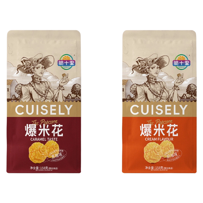 爆米花球形奶油焦糖味袋装158g