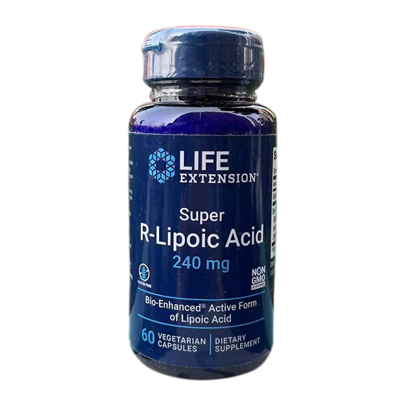 保税R-lipoic右旋硫辛酸60粒稳定阻断糖肤白美国Life extension