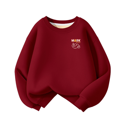 儿童加绒卫衣红色拜年服过年服