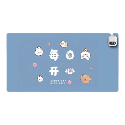 智能定时加热鼠标垫冬季办公室工位电脑桌面分区发热暖桌垫女生高颜值加大暖手垫