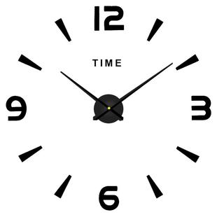 免打孔钟表挂钟客厅3D立体居家装饰墙贴时钟diy创意艺术数字钟表